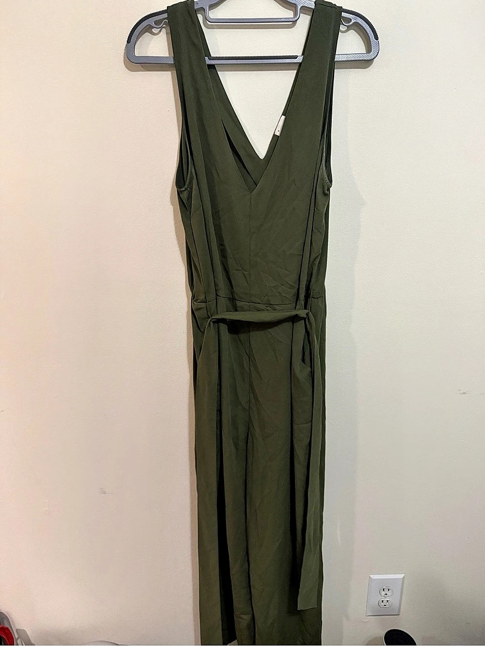Women's Green Jumpsuit with Pockets